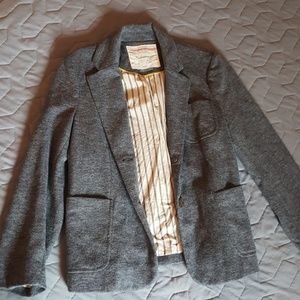 Women's Wool Blend Gray Blazer